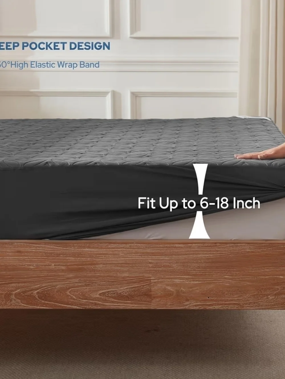 BEDLORE Waterproof Mattress Protector, Full Size Mattress Pad with Deep Pocket 6